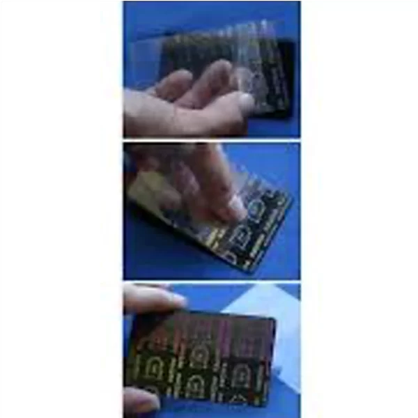 Autoadhesivas 0.7 Mil holográfica Overlaminate