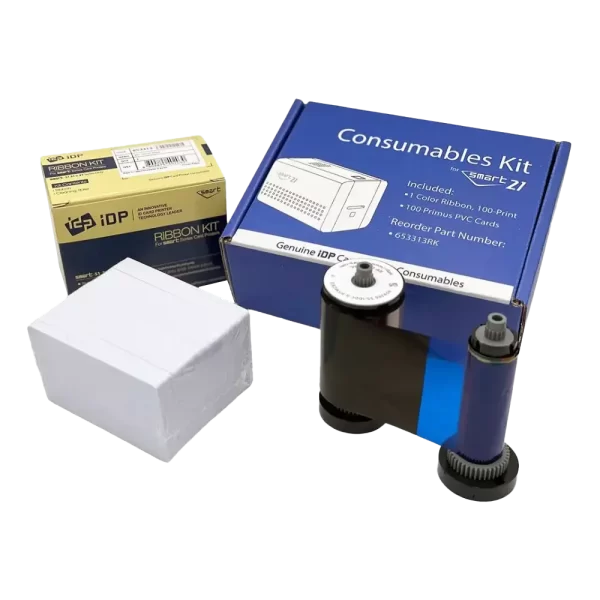 Kit  IDP 653313RK-LA Cinta IDP YMCKO & 100 tarjetas Smart 21S