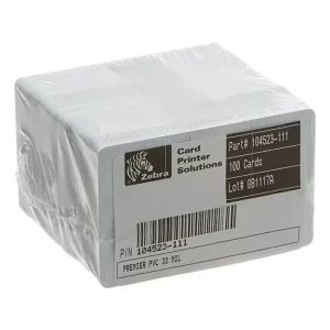 PACK 500 TARJETAS CR 80-0.30 PVC (ZEBRA)