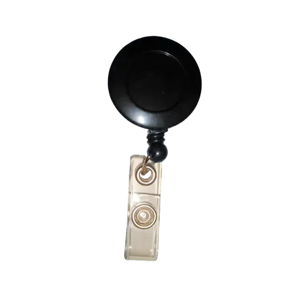Porta Credenciales Tipo Yoyo NEGRO RETRACTIL